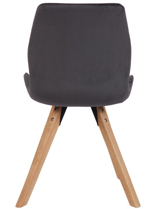 Conjunto de 2 cadeiras Luna veludo, cinza escuro