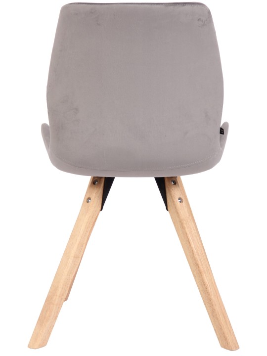 Conjunto de 2 cadeiras Luna veludo, cinza