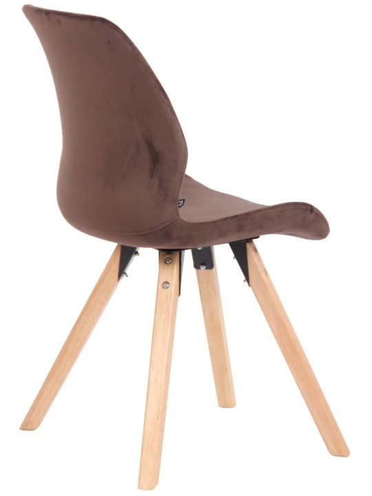 Conjunto de 2 cadeiras Luna veludo, castanho