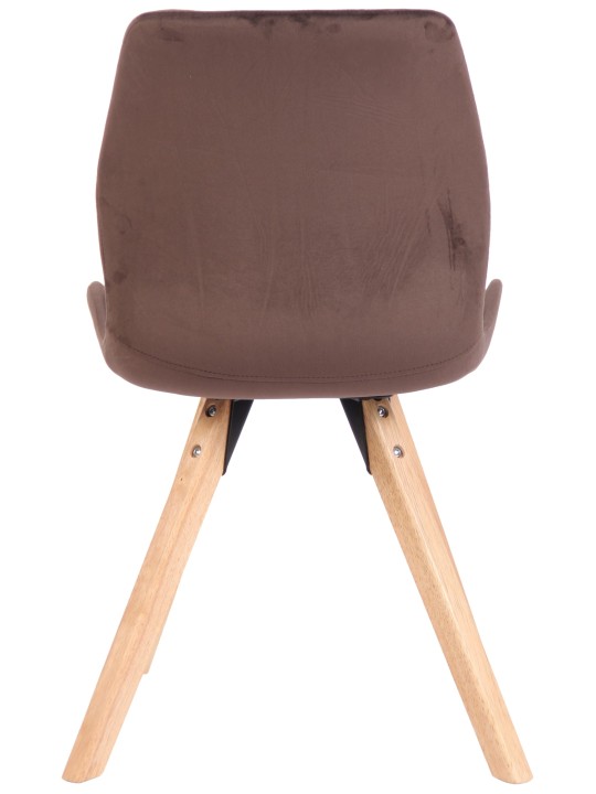 Conjunto de 2 cadeiras Luna veludo, castanho