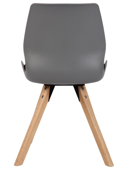 Conjunto de 4 cadeiras de plástico Luna, cinza
