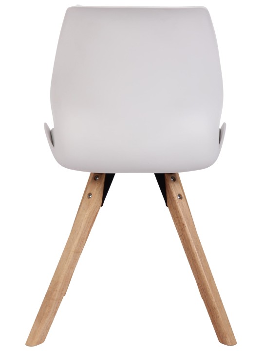 Conjunto de 4 cadeiras de plástico Luna, branco