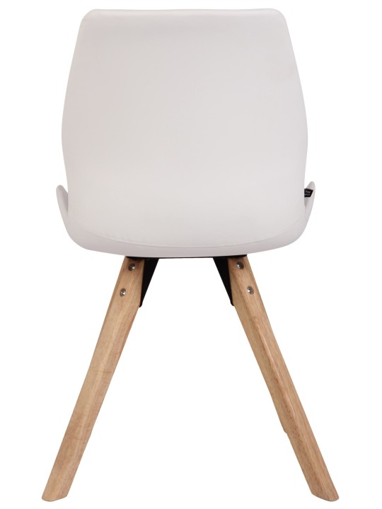 Conjunto de 4 cadeiras Luna couro sintético, branco