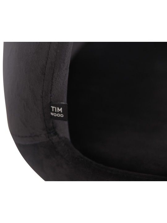 Conjunto de 4 cadeiras Luna veludo, preto Conjunto de 4 cadeiras Luna veludo, preto