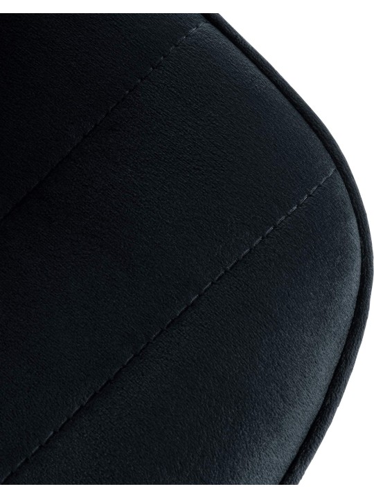 Banqueta alta Lex veludo cromado, preto