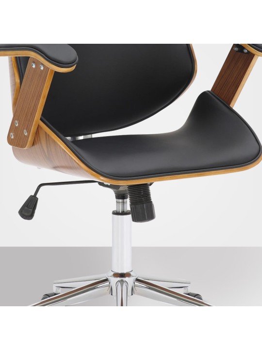 Cadeira de escritório de couro sintético Chicago, nogueira/preto