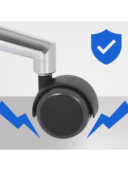 Cadeira de escritório de couro sintético Chicago, nogueira/preto