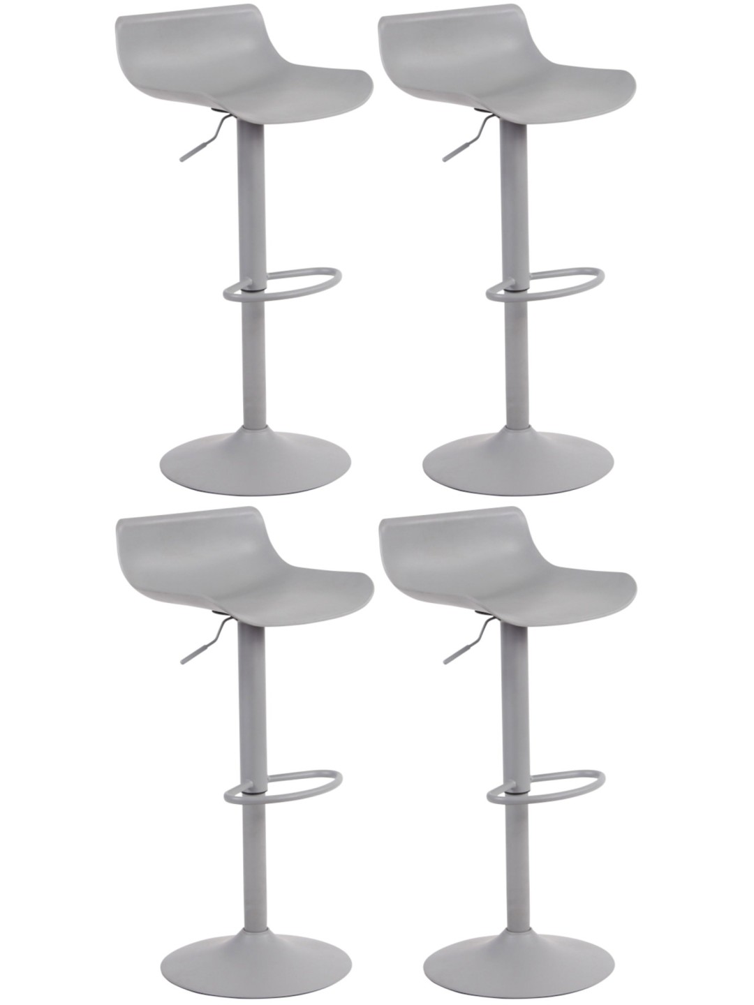 Conjunto de 4 bancos altos Aveiro, cinza