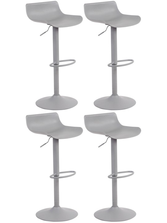 Conjunto de 4 bancos altos Aveiro, cinza