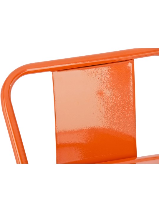 Conjunto de 4 bancos de bar Mason, laranja