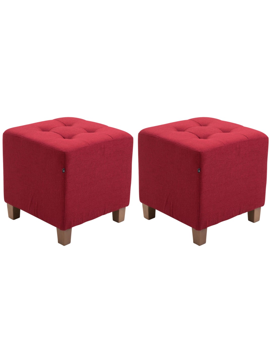 Conjunto de 2 bancos Faraó, luz antiga, vermelho