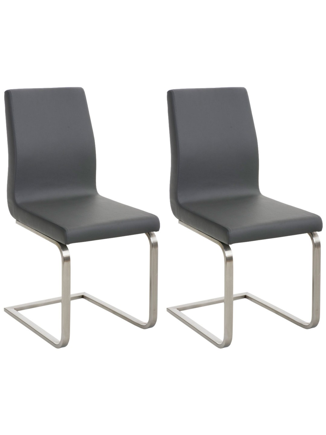 Conjunto de 2 cadeiras de jantar Belfort, cinza