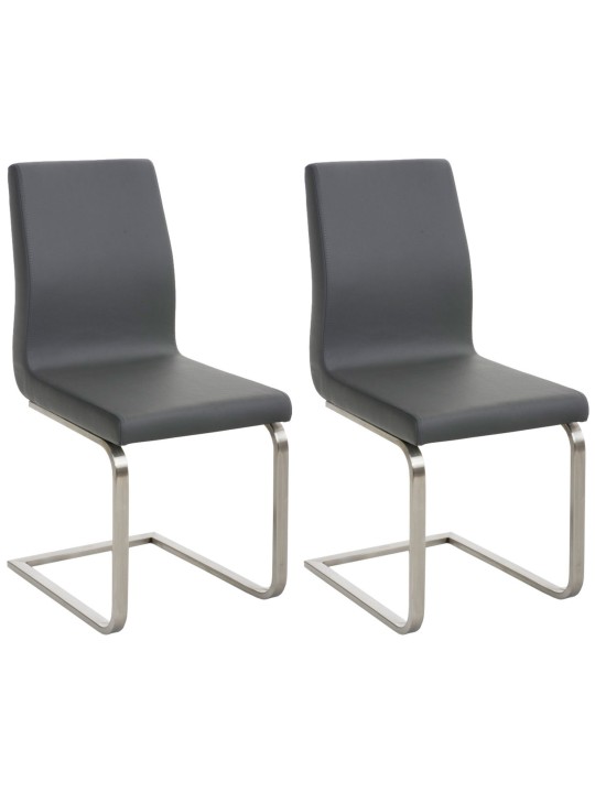 Conjunto de 2 cadeiras de jantar Belfort, cinza