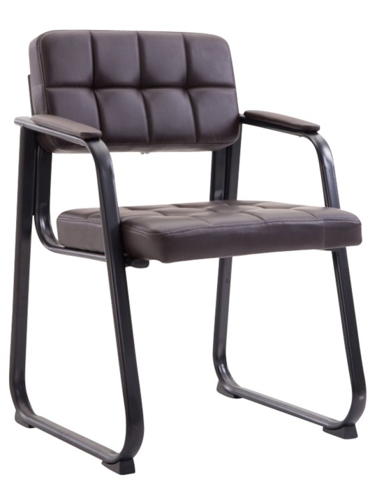 Conjunto de 2 cadeiras para visitantes em couro sintético Canada B, castanho Conjunto de 2 cadeiras para visitantes em couro sintético Canada B, castanho