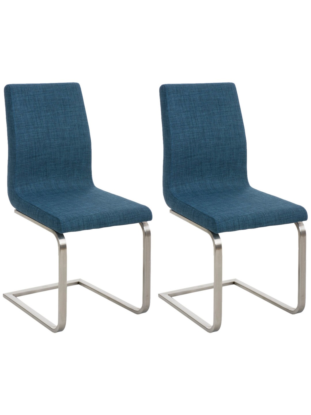 Conjunto de 2 cadeiras para sala de jantar tecido Belfort, azul