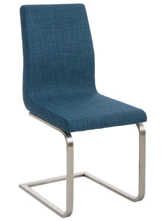 Conjunto de 2 cadeiras para sala de jantar tecido Belfort, azul