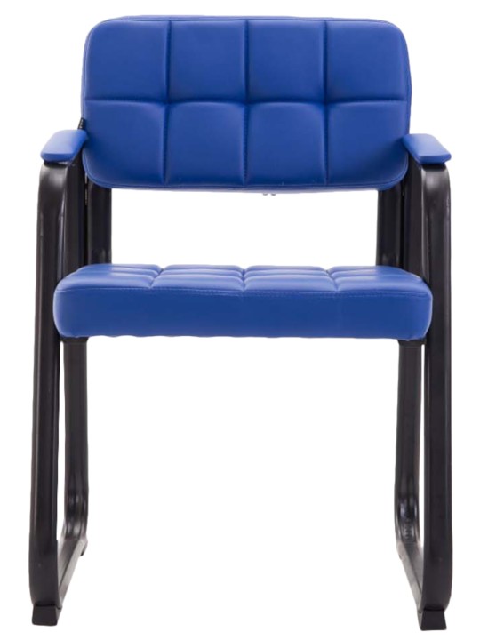 Conjunto de 2 cadeiras para visitantes em couro sintético Canada B, azul