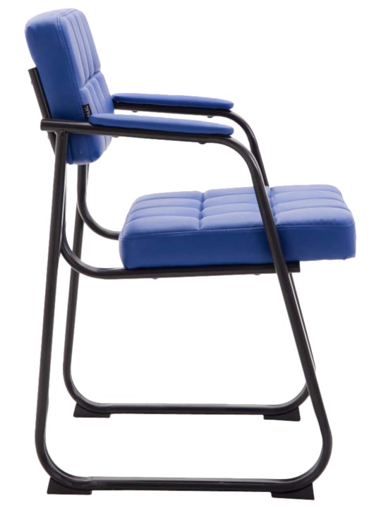 Conjunto de 2 cadeiras para visitantes em couro sintético Canada B, azul