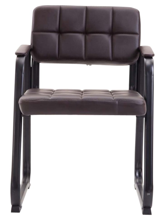 Conjunto de 2 cadeiras para visitantes em couro sintético Canada B, castanho Conjunto de 2 cadeiras para visitantes em couro sintético Canada B, castanho