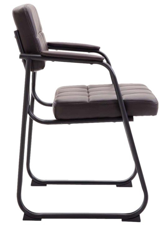 Conjunto de 2 cadeiras para visitantes em couro sintético Canada B, castanho Conjunto de 2 cadeiras para visitantes em couro sintético Canada B, castanho