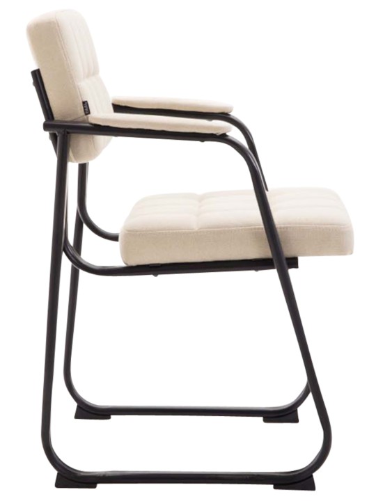 Conjunto de 2 cadeiras para visitantes em couro sintético Canada B, creme