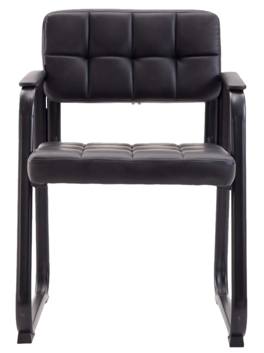 Conjunto de 2 cadeiras para visitantes em couro sintético Canada B, preto Conjunto de 2 cadeiras para visitantes em couro sintético Canada B, preto