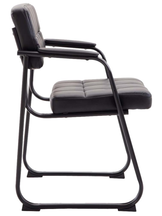 Conjunto de 2 cadeiras para visitantes em couro sintético Canada B, preto Conjunto de 2 cadeiras para visitantes em couro sintético Canada B, preto