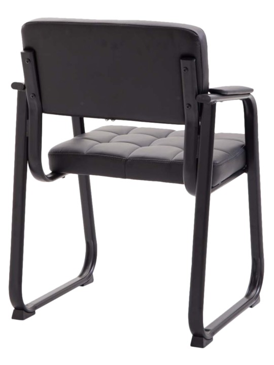 Conjunto de 2 cadeiras para visitantes em couro sintético Canada B, preto Conjunto de 2 cadeiras para visitantes em couro sintético Canada B, preto