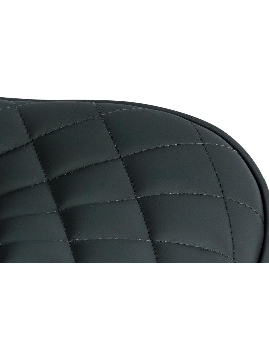 Banqueta alta Minosa couro sintético, preto