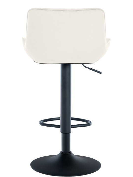 Banqueta alta veludo Minosa, creme