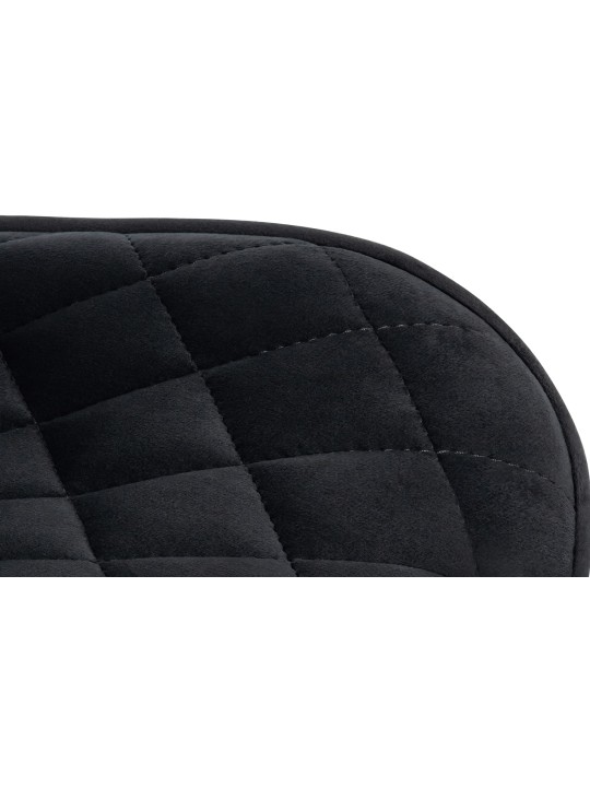 Banqueta alta veludo Minosa, preto