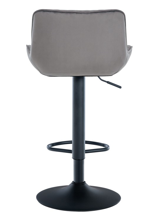 Banqueta alta veludo Minosa, cinza escuro Banqueta alta veludo Minosa, cinza escuro