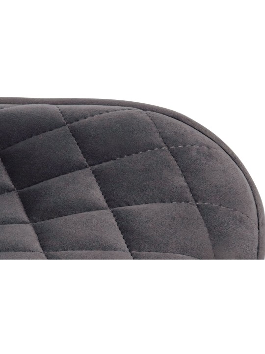 Conjunto de 2 bancos altos em veludo Minosa, cinza escuro