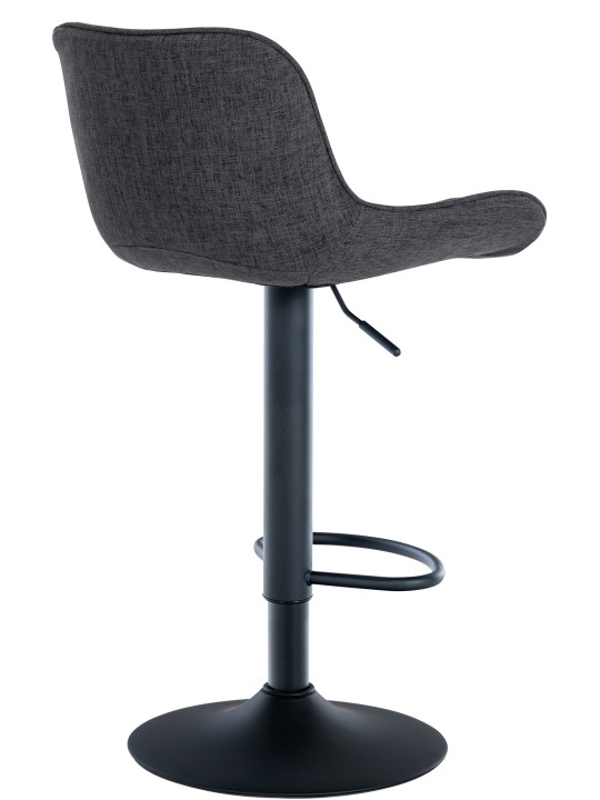 Conjunto de 2 bancos altos em tecido Minosa, preto Conjunto de 2 bancos altos em tecido Minosa, preto