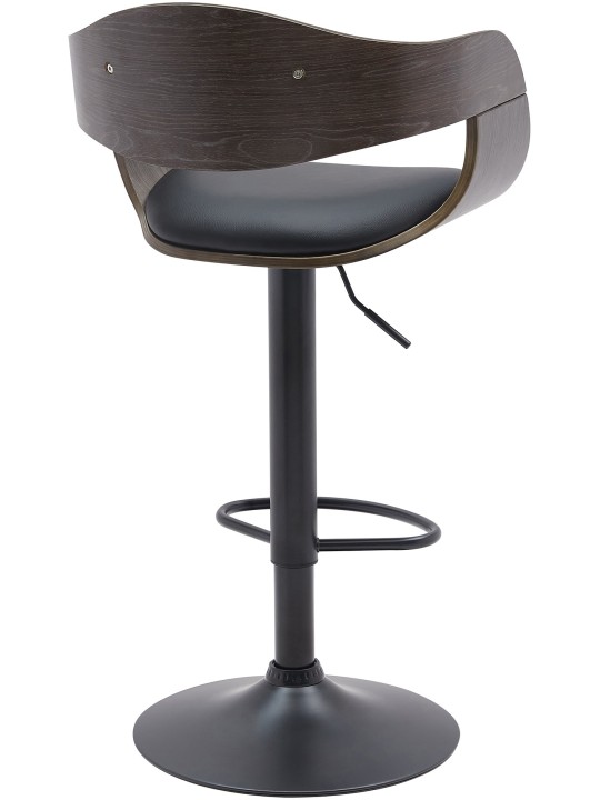 Banqueta alta Kingston B couro sintético, preto/cinza