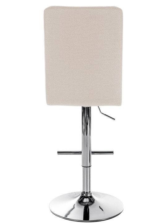 Banqueta alta Peking V2 tecido cromado, creme