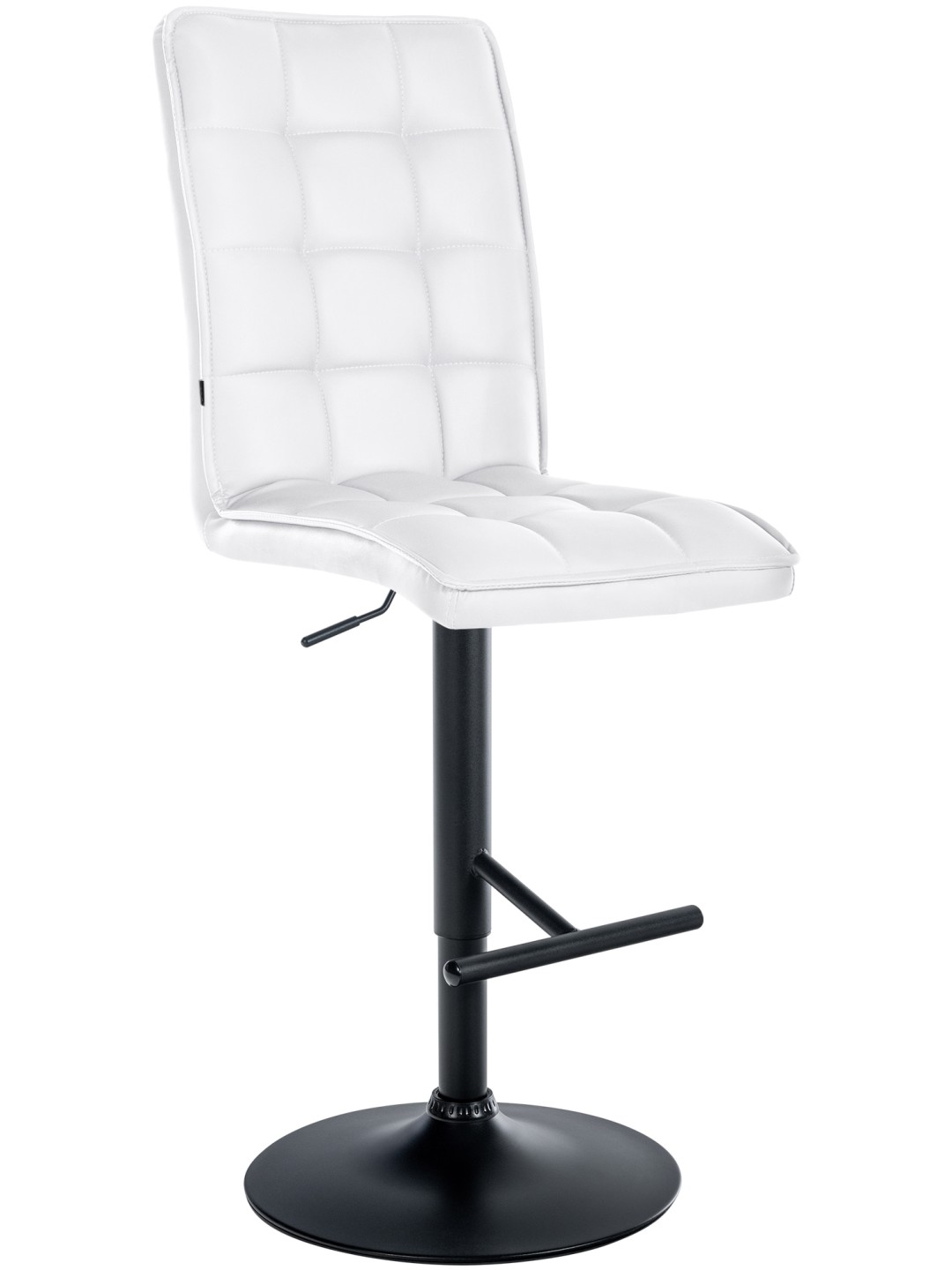 Banqueta alta Peking V2 couro artificial, branco