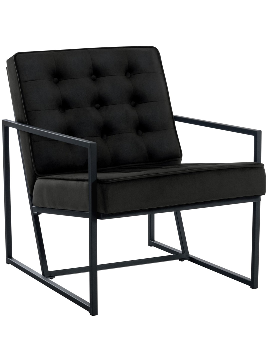 Espreguiçadeira Avon veludo, preto