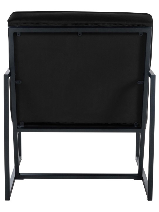 Espreguiçadeira Avon veludo, preto