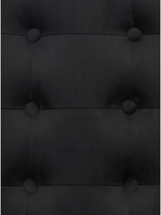 Espreguiçadeira Avon veludo, preto