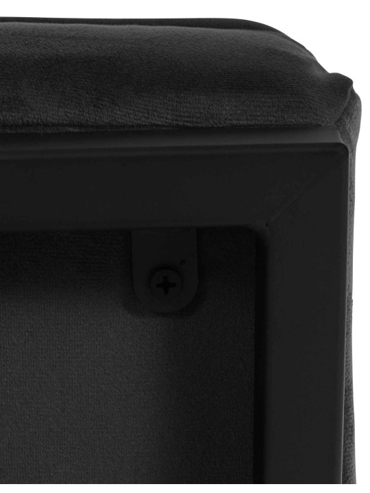 Espreguiçadeira Avon veludo, preto