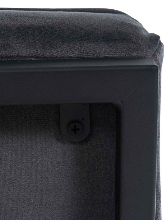 Espreguiçadeira Avon veludo, cinza