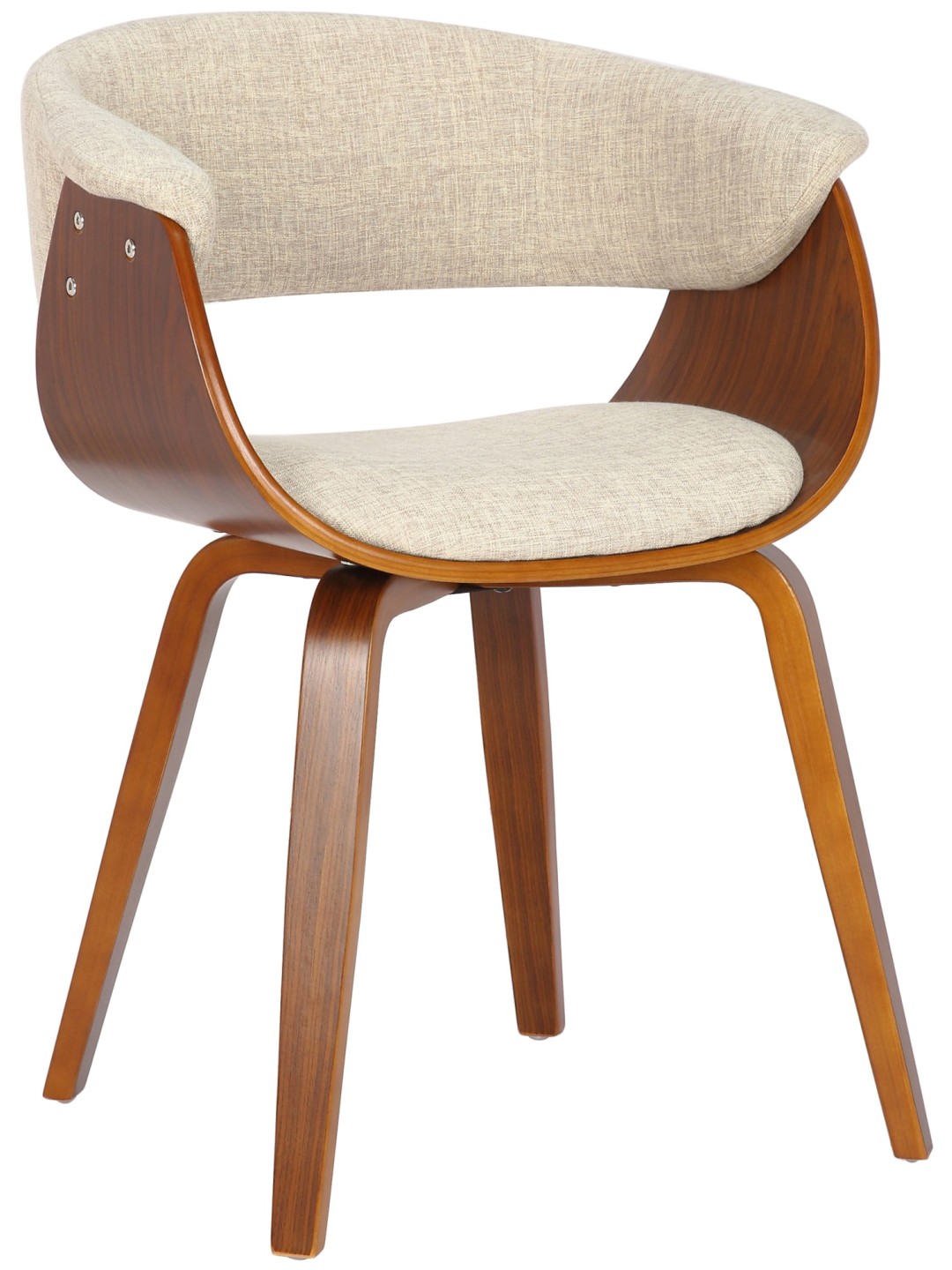 Cadeira Bruce tecido nogueira, creme