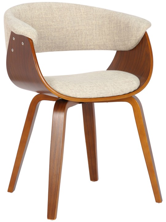 Cadeira Bruce tecido nogueira, creme Cadeira Bruce tecido nogueira, creme