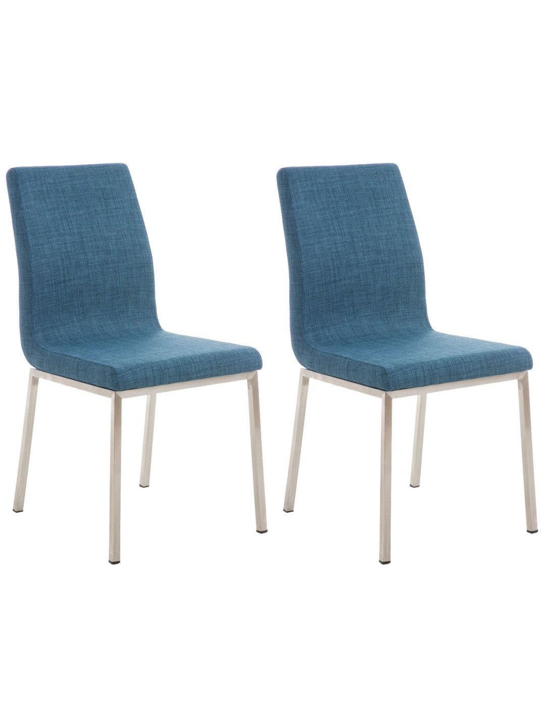 Conjunto de 2 cadeiras de jantar tecido Colmar, azul