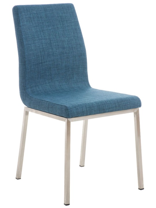 Conjunto de 2 cadeiras de jantar tecido Colmar, azul