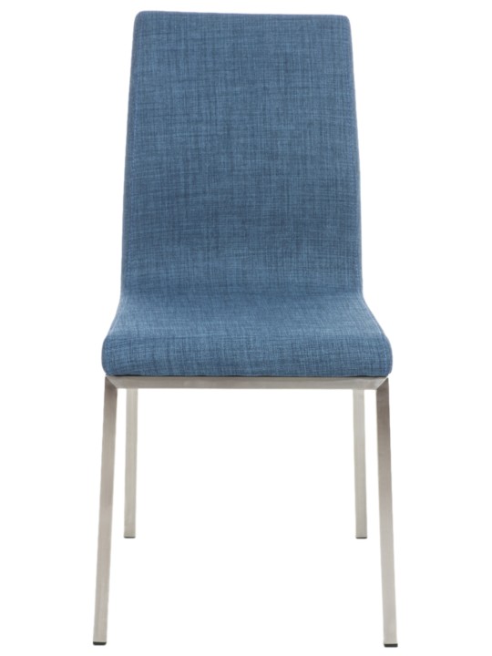 Conjunto de 2 cadeiras de jantar tecido Colmar, azul