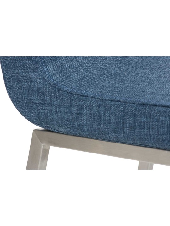 Conjunto de 2 cadeiras de jantar tecido Colmar, azul
