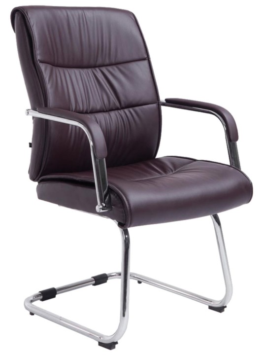 Conjunto de 2 cadeiras para visitantes Sievert, castanho