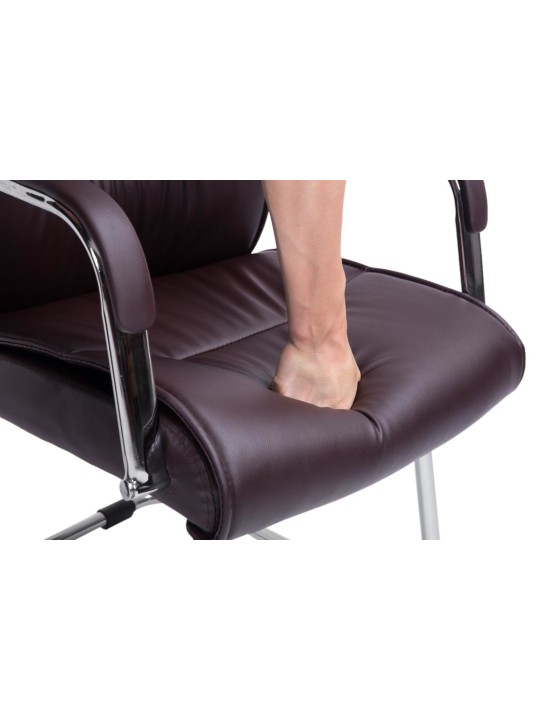 Conjunto de 2 cadeiras para visitantes Sievert, castanho